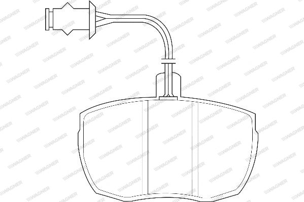 WAGNER Piduriklotsi komplekt,ketaspidur WBP21160A