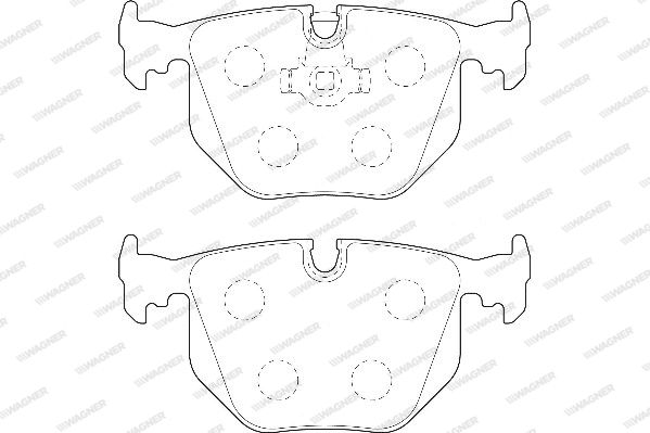 WAGNER Piduriklotsi komplekt,ketaspidur WBP21282A