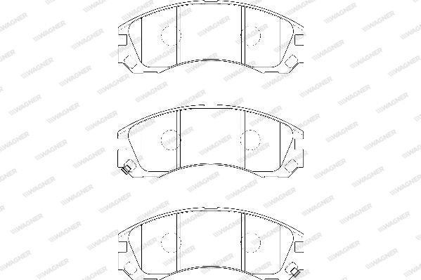 WAGNER Комплект тормозных колодок, дисковый тормоз WBP21363B