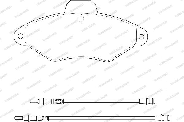 WAGNER Комплект тормозных колодок, дисковый тормоз WBP21631A