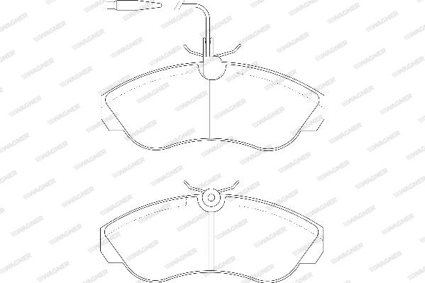 WAGNER Комплект тормозных колодок, дисковый тормоз WBP21799A