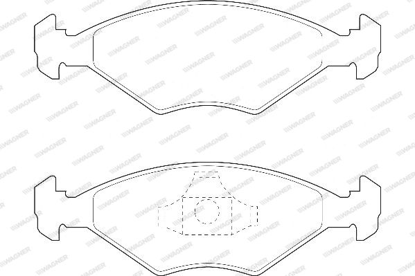 WAGNER Комплект тормозных колодок, дисковый тормоз WBP21962A