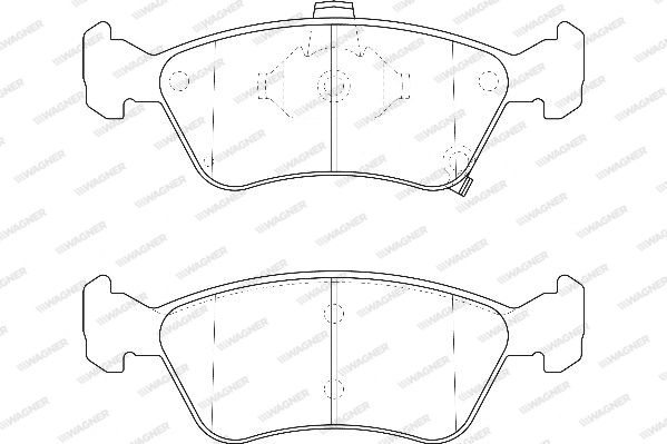 WAGNER Комплект тормозных колодок, дисковый тормоз WBP21975A