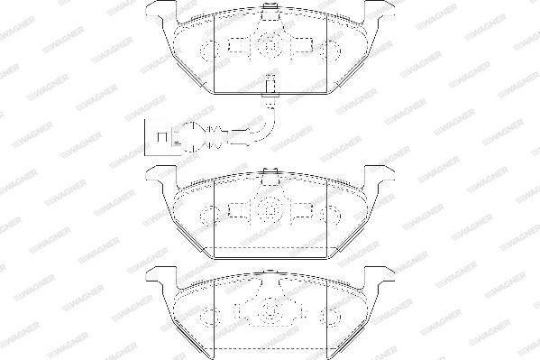 WAGNER Комплект тормозных колодок, дисковый тормоз WBP23130C