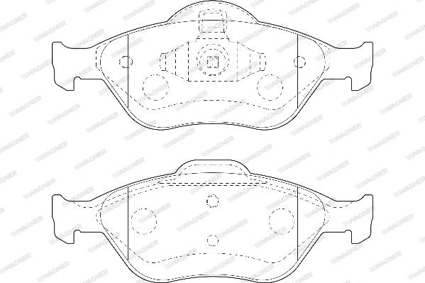 WAGNER Piduriklotsi komplekt,ketaspidur WBP23202A