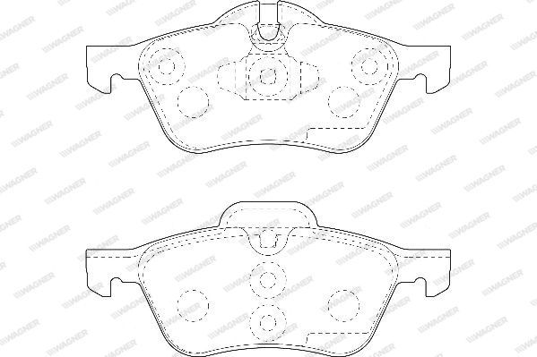 WAGNER Комплект тормозных колодок, дисковый тормоз WBP23281A