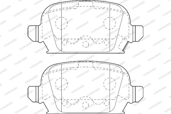 WAGNER Комплект тормозных колодок, дисковый тормоз WBP23284A