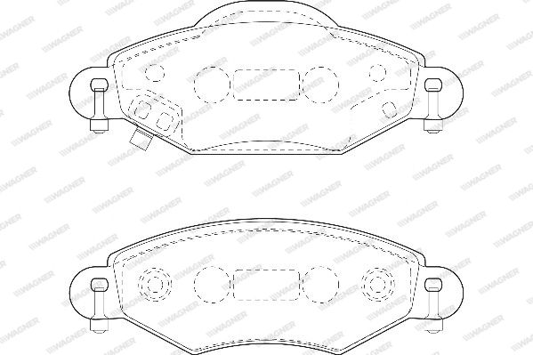 WAGNER Комплект тормозных колодок, дисковый тормоз WBP23340A
