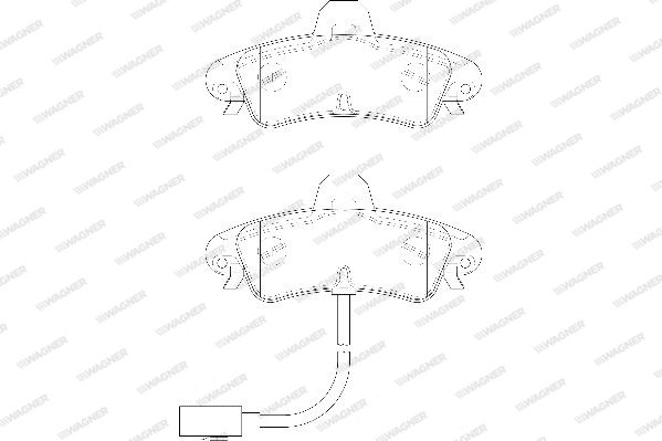 WAGNER Piduriklotsi komplekt,ketaspidur WBP23410A