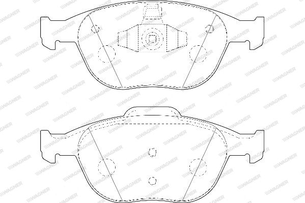 WAGNER Комплект тормозных колодок, дисковый тормоз WBP23440A