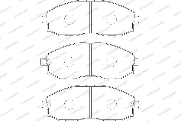 WAGNER Комплект тормозных колодок, дисковый тормоз WBP23536A