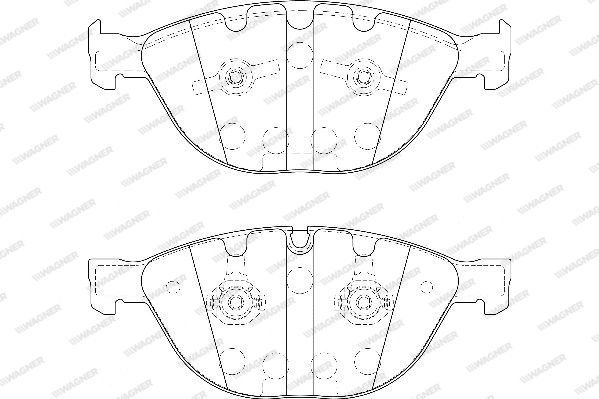 WAGNER Piduriklotsi komplekt,ketaspidur WBP23791A