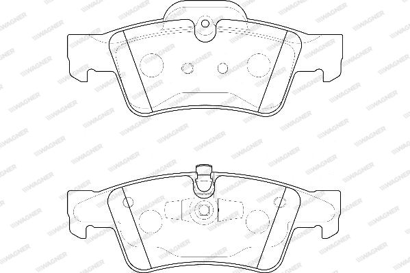WAGNER Комплект тормозных колодок, дисковый тормоз WBP23923A
