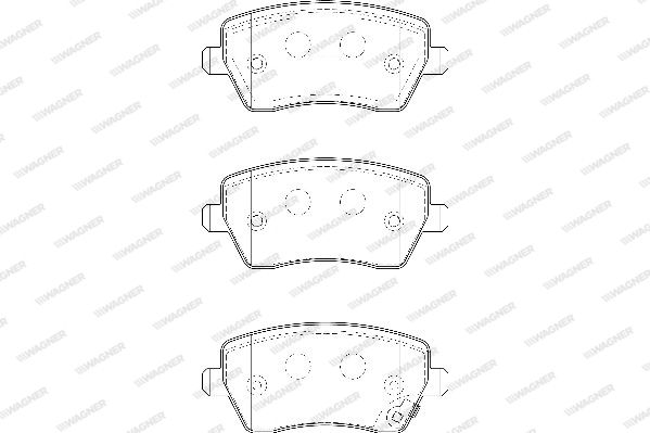 WAGNER Комплект тормозных колодок, дисковый тормоз WBP23973B