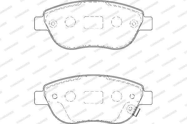 WAGNER Комплект тормозных колодок, дисковый тормоз WBP23981A