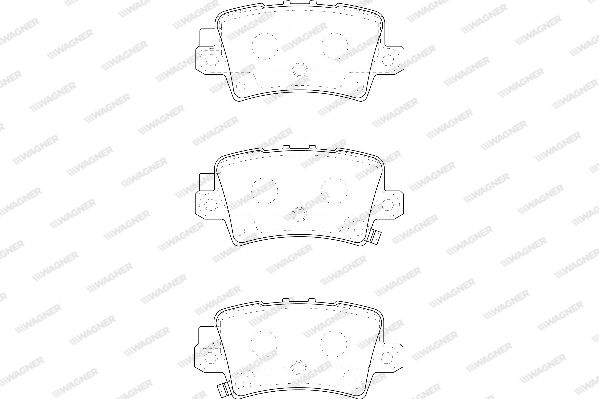 WAGNER Комплект тормозных колодок, дисковый тормоз WBP24086A