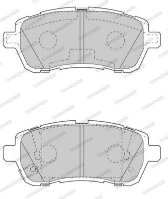 WAGNER Комплект тормозных колодок, дисковый тормоз WBP24283C