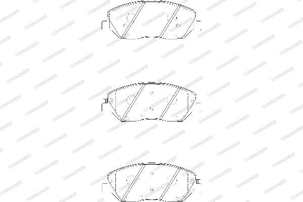 WAGNER Комплект тормозных колодок, дисковый тормоз WBP24351A