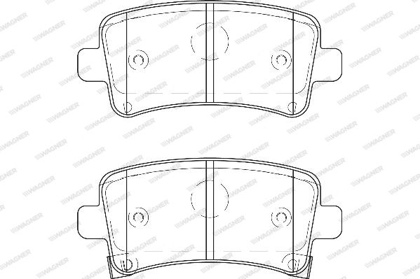 WAGNER Комплект тормозных колодок, дисковый тормоз WBP24421A