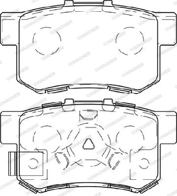 WAGNER Комплект тормозных колодок, дисковый тормоз WBP24434A