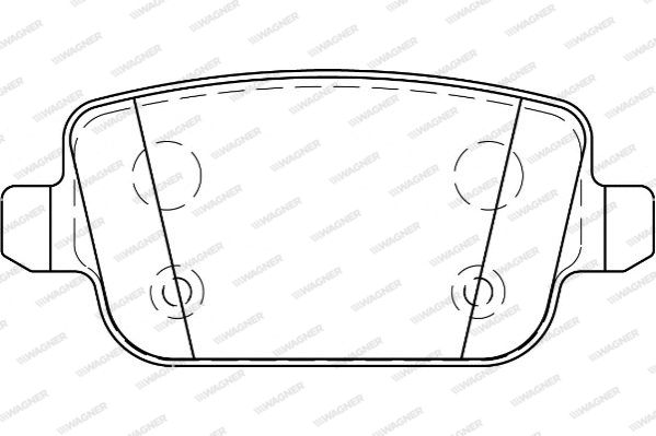WAGNER Комплект тормозных колодок, дисковый тормоз WBP24537C