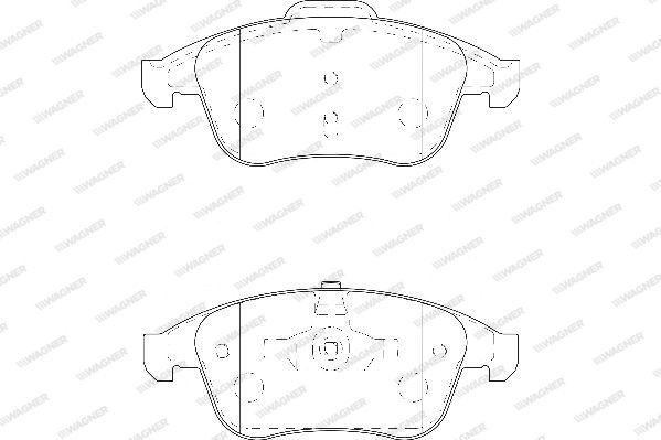 WAGNER Комплект тормозных колодок, дисковый тормоз WBP24870A
