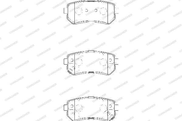 WAGNER Комплект тормозных колодок, дисковый тормоз WBP24949A