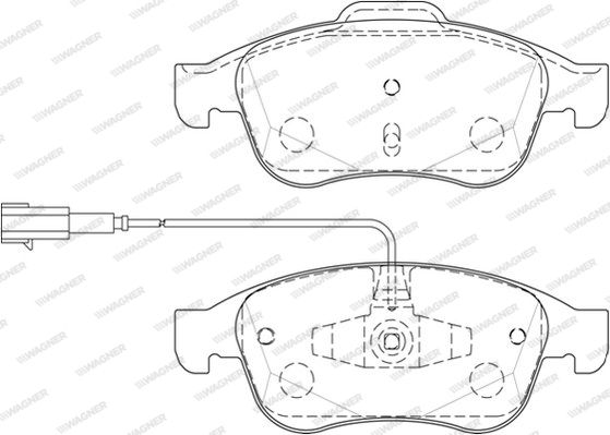 WAGNER Piduriklotsi komplekt,ketaspidur WBP25180A