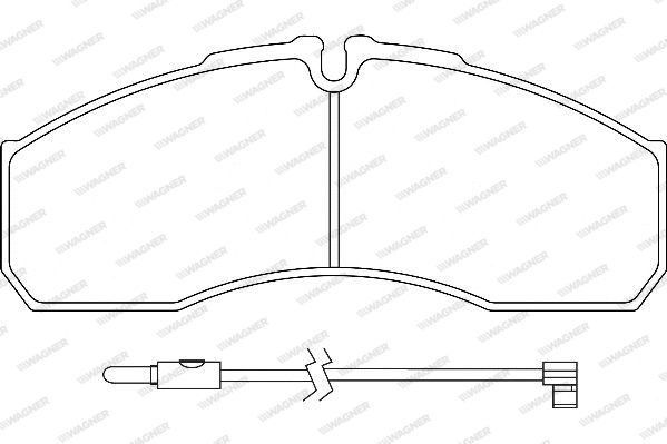 WAGNER Piduriklotsi komplekt,ketaspidur WBP29160B