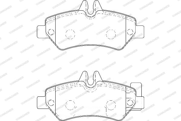 WAGNER Комплект тормозных колодок, дисковый тормоз WBP29190A