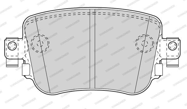 WAGNER Комплект тормозных колодок, дисковый тормоз WBP80010A