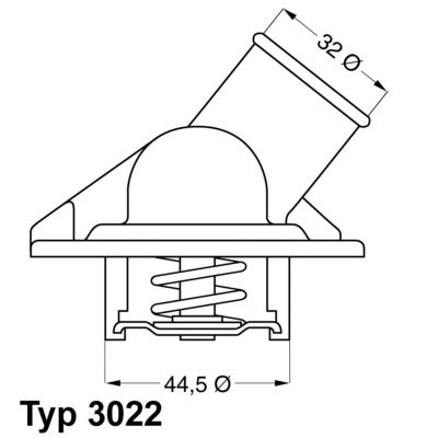 WAHLER Termostaat,Jahutusvedelik 3022.87D