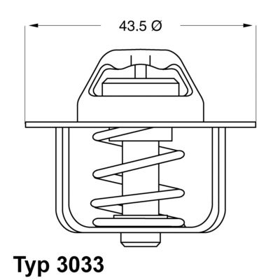 WAHLER Термостат, охлаждающая жидкость 3033.84