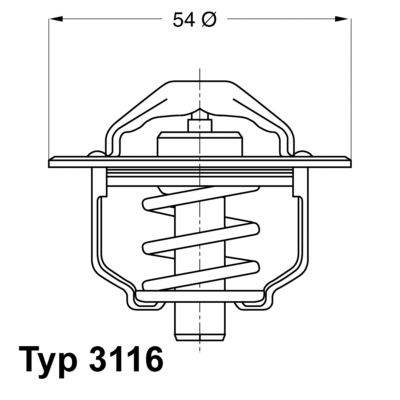 WAHLER Termostaat,Jahutusvedelik 3116.89D