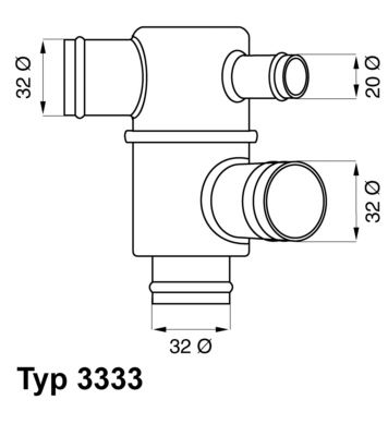 WAHLER Termostaat,Jahutusvedelik 3333.87