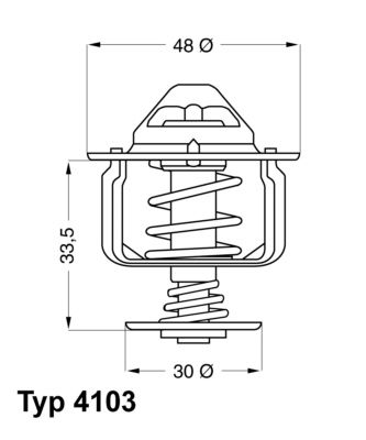 WAHLER Термостат, охлаждающая жидкость 4103.82D