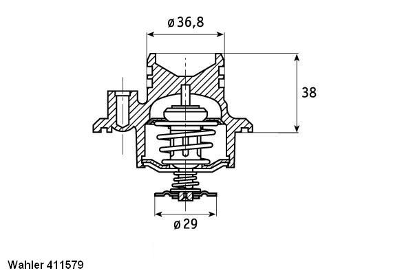 WAHLER Termostaat,Jahutusvedelik 411579.92D