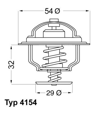 WAHLER Термостат, охлаждающая жидкость 4154.88D