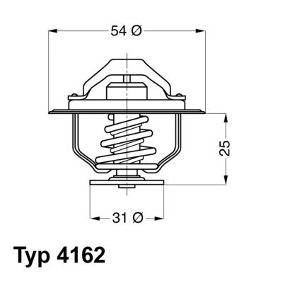 WAHLER Термостат, охлаждающая жидкость 4162.79D