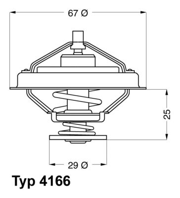 WAHLER Термостат, охлаждающая жидкость 4166.79D