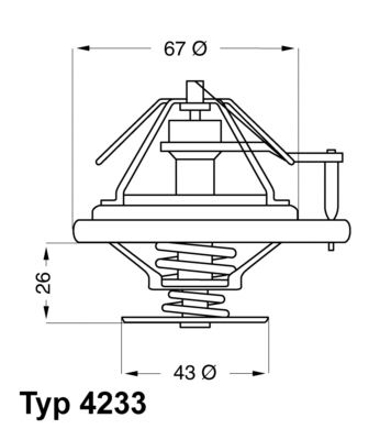 WAHLER Термостат, охлаждающая жидкость 4233.84D