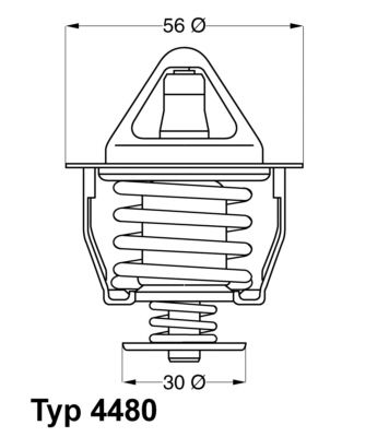 WAHLER Термостат, охлаждающая жидкость 4480.82D