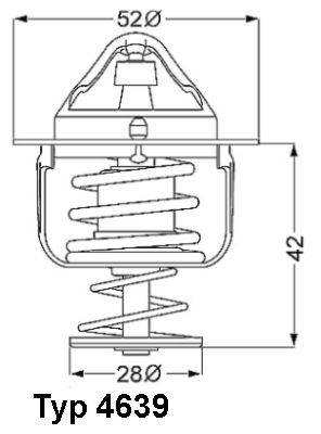 WAHLER Термостат, охлаждающая жидкость 4639.82D