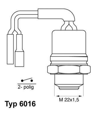 WAHLER Temperatuurilülitus,radiaatorivent. 6016.92