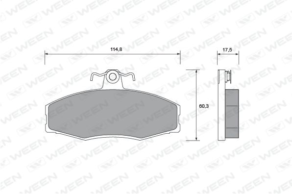 WEEN Комплект тормозных колодок, дисковый тормоз 151-1016