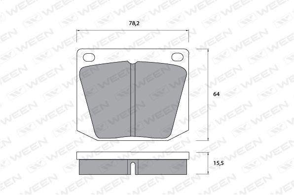 WEEN Комплект тормозных колодок, дисковый тормоз 151-1081