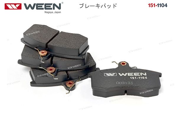 WEEN Комплект тормозных колодок, дисковый тормоз 151-1104