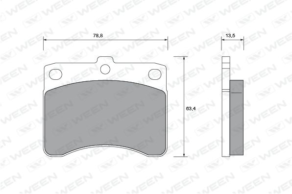 WEEN Комплект тормозных колодок, дисковый тормоз 151-1409