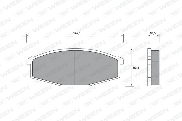 WEEN Комплект тормозных колодок, дисковый тормоз 151-1416