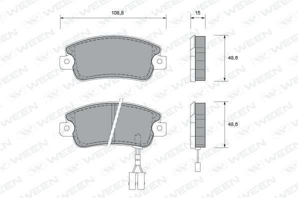 WEEN Комплект тормозных колодок, дисковый тормоз 151-1500
